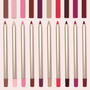 15 colors rose gold wooden lipliner pen