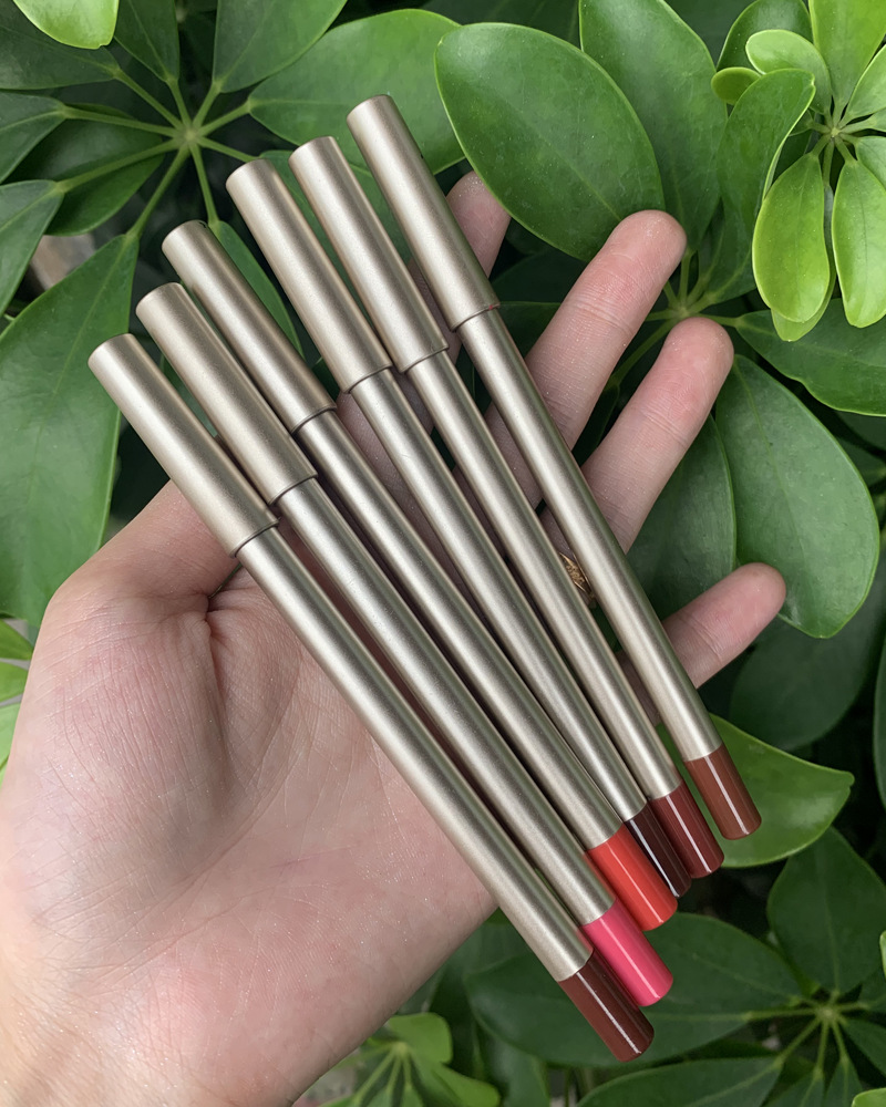 15 colors rose gold wooden lipliner pen