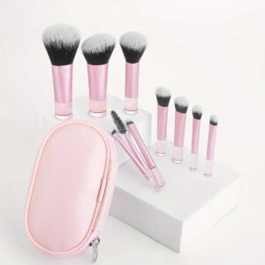 Mini Travel Makeup Brush Set with PU Leather Case