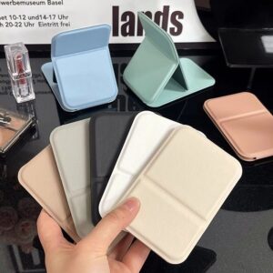 PU Leather Foldable Travel Makeup Mirror