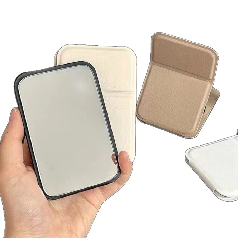 PU Leather Foldable Travel Makeup Mirror - 图片 2