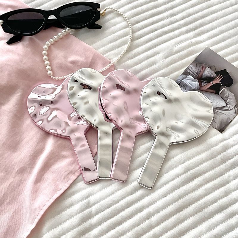 Heart Shape Handheld Mirror - 图片 4