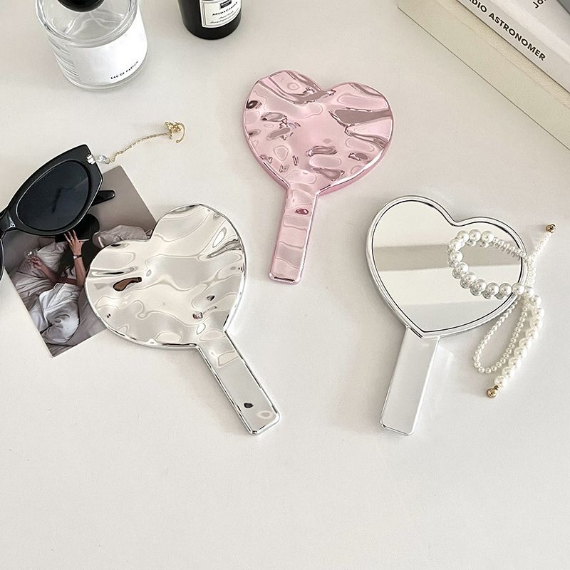 Heart Shape Handheld Mirror - 图片 2