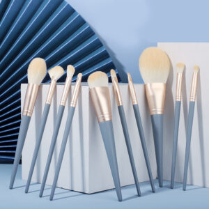 Blue & Gold Makeup Brush Set